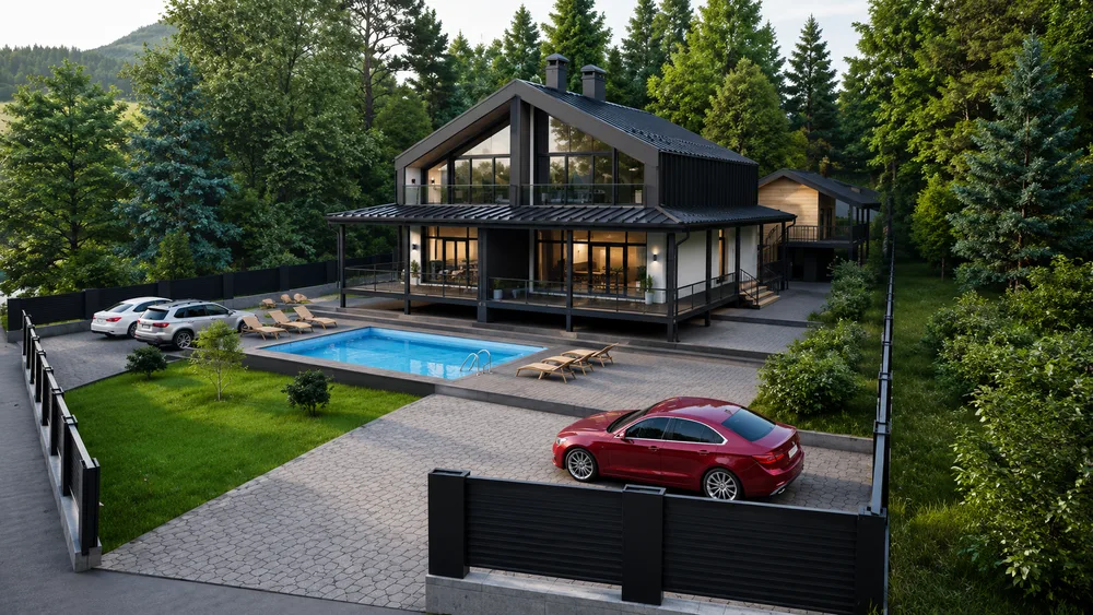 Відпочинковий будинок Block House з басейном